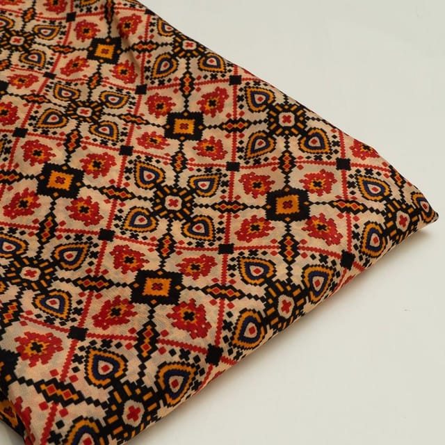 Multi Color Upada Digital Printed Fabric