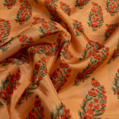 Multi Color Uppada Digital Printed Fabric