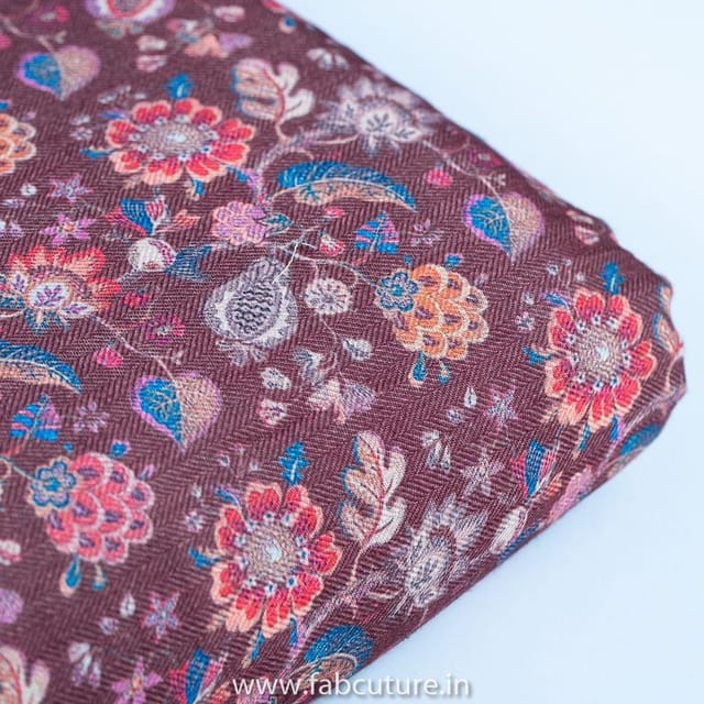 Pashmina Digital  Floral Printed Fabric