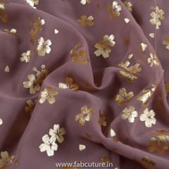 Mauve Color Georgette Foil Print (1.7 Meter Cut Piece )