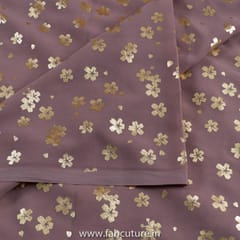 Mauve Color Georgette Foil Print (1.7 Meter Cut Piece )