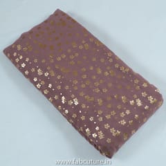 Mauve Color Georgette Foil Print (1.7 Meter Cut Piece )