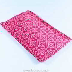 Rani Color Mashru Silk Ajrakh Printed Fabric