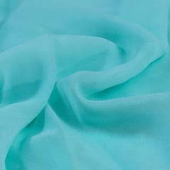 Light Firozi Color Georgette fabric
