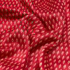 Rani Color Mashru Silk Ajrakh Print (1.30 Meter Cut Piece )