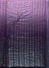 Purple Color Ombre Georgette Sequins Embroidered Fabric
