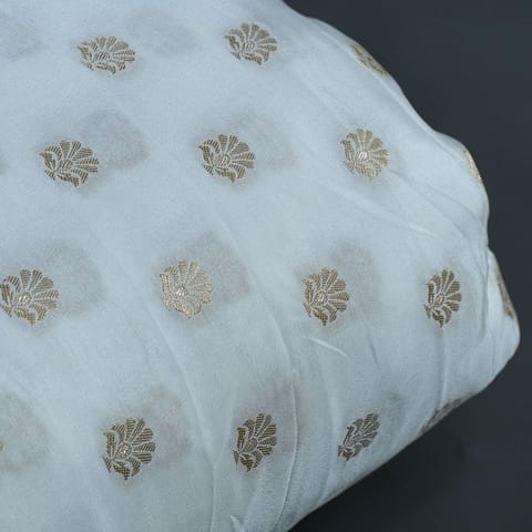 Dyeable Monga Silk Jacquard Booti fabric