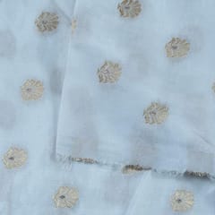 Dyeable Monga Silk Jacquard Booti fabric