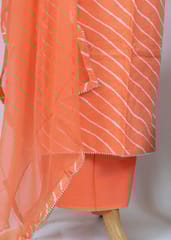 Cotton Print With Embroidered Suit With Printed Chiffon Dupatta And Printed Cotton Bottom