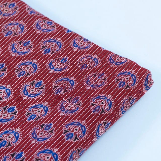 RedColor Kantha Dobbi Ajarakh Printed Fabric