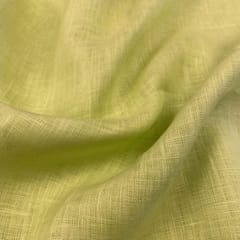 Lime Green Color Pure Linen 60Lea fabric