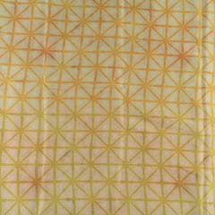 Mustard Color Georgette Satin Bandhni Printed Fabric