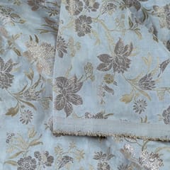 Dyeable Dola Silk Jacquard fabric