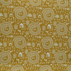 Mustard Color Cotton Digital Print (1.30Meter Piece)