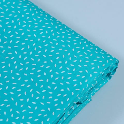 Firozi Color Glace Cotton Print (1.70Meter Piece)