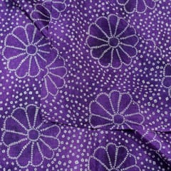 Purple Color Chinon Chiffon Bandhni Printed Fabric