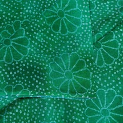 Green Color Chinon Chiffon Bandhni Printed Fabric