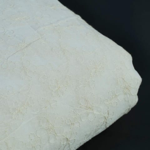 White Dyeable Georgette Chikan