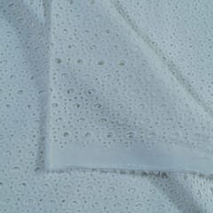 White Dyeable Cotton Chikan fabric