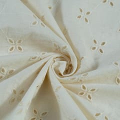 Dyeable Cotton Chikan fabric