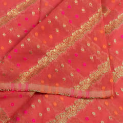 Ombre dyed Georgette Jacquard fabric