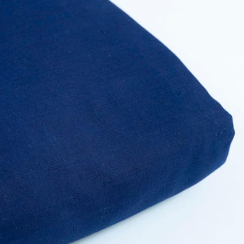 Navy Blue Color Rayon Slub fabric