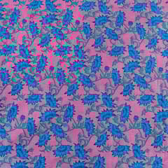 Pink Color Dazzle Cotton Printed Fabric (1Meter Piece)