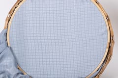 Blue tussar jacquard fabfric fabric