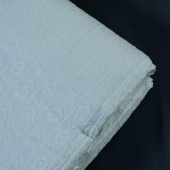 White Dyeable Kota Thread Embroidery(1.20Mtr Piece)