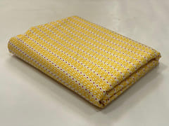 White base fabric with yellow leaves