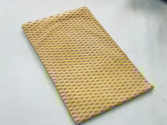 Yellow base fabric with flowers
