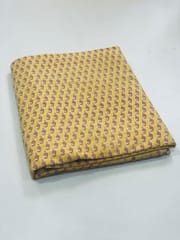 Yellow base fabric with flowers