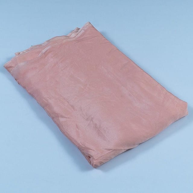 Peach Color Chinon Chiffon(1.30Mtr Piece)