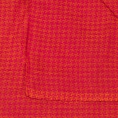 Majenta Orange Super soft Rayon Dobby Checks fabric(1.50Meter Piece)
