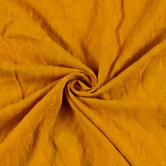 Mustard color Big width Rayon chikan fabric