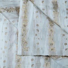 Dyeable Monga Silk Zari Jacquard Embroidered Fabric