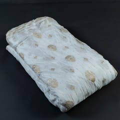 Dyeable Monga Silk Zari Jacquard Booti fabric