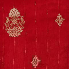 Dyeable Monga Silk Zari Jacquard Booti fabric