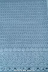 White Dyeable Cotton Chikan Embroidery (1.80 mtr Piece)