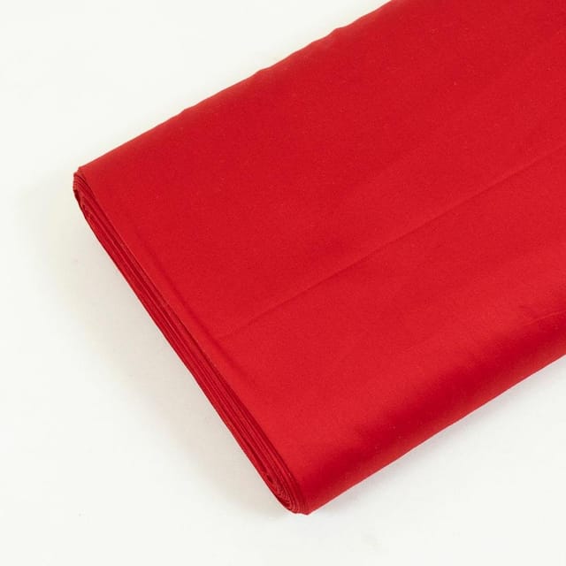 Red Color Zara Cotton Silk fabric