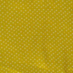 Yellow Color Georgette Satin Bandhni Printed Fabric