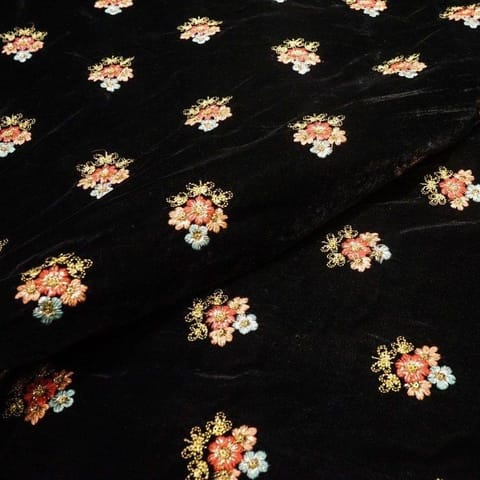 Velvet Embroidery(1.60mtr Cut Piece)