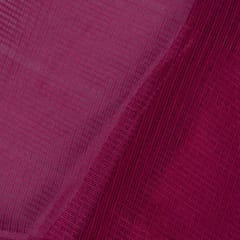 Dark Magenta Color Kota Doria Checks fabric
