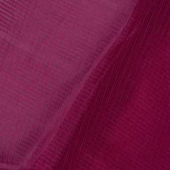 Dark Magenta Color Kota Doria Checks fabric