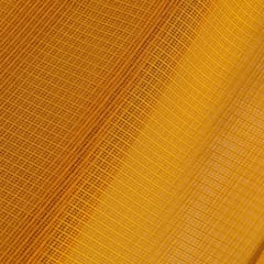 Mustard Yellow Color Kota Doria Checks fabric