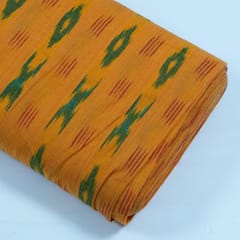 MUSTARD  WITH GREEN  IKAT fabric