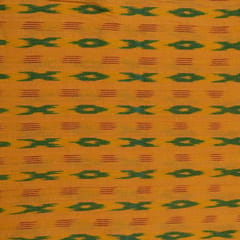 MUSTARD  WITH GREEN  IKAT fabric