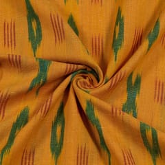 MUSTARD  WITH GREEN  IKAT fabric