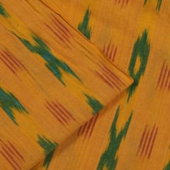MUSTARD  WITH GREEN  IKAT fabric