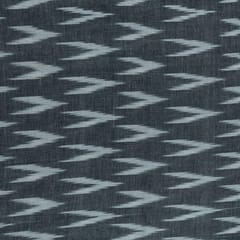 BLACK WITH WHITE  ARROY IKAT fabric